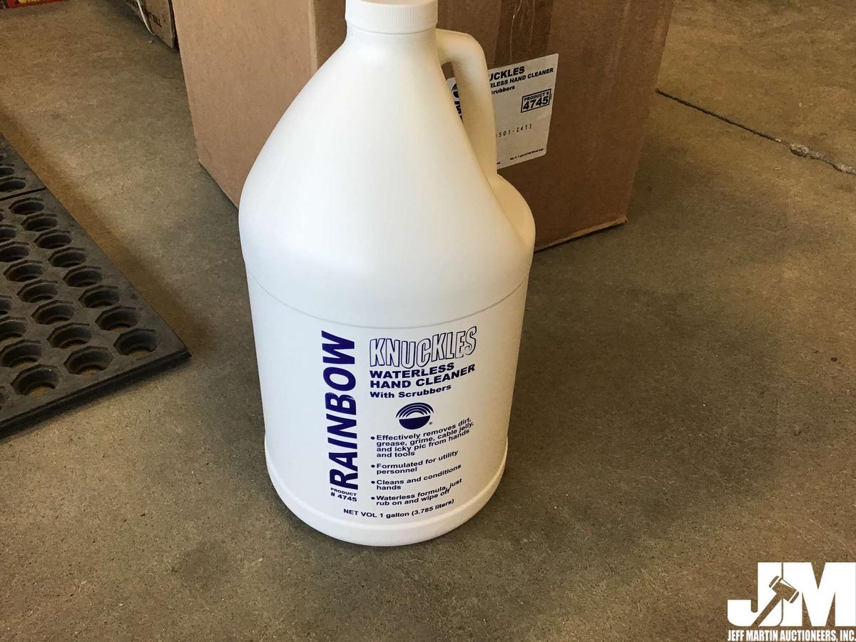 (UNUSED) QTY OF (4) 1 GAL RAINBOW KNUCKLES WATERLESS HAND