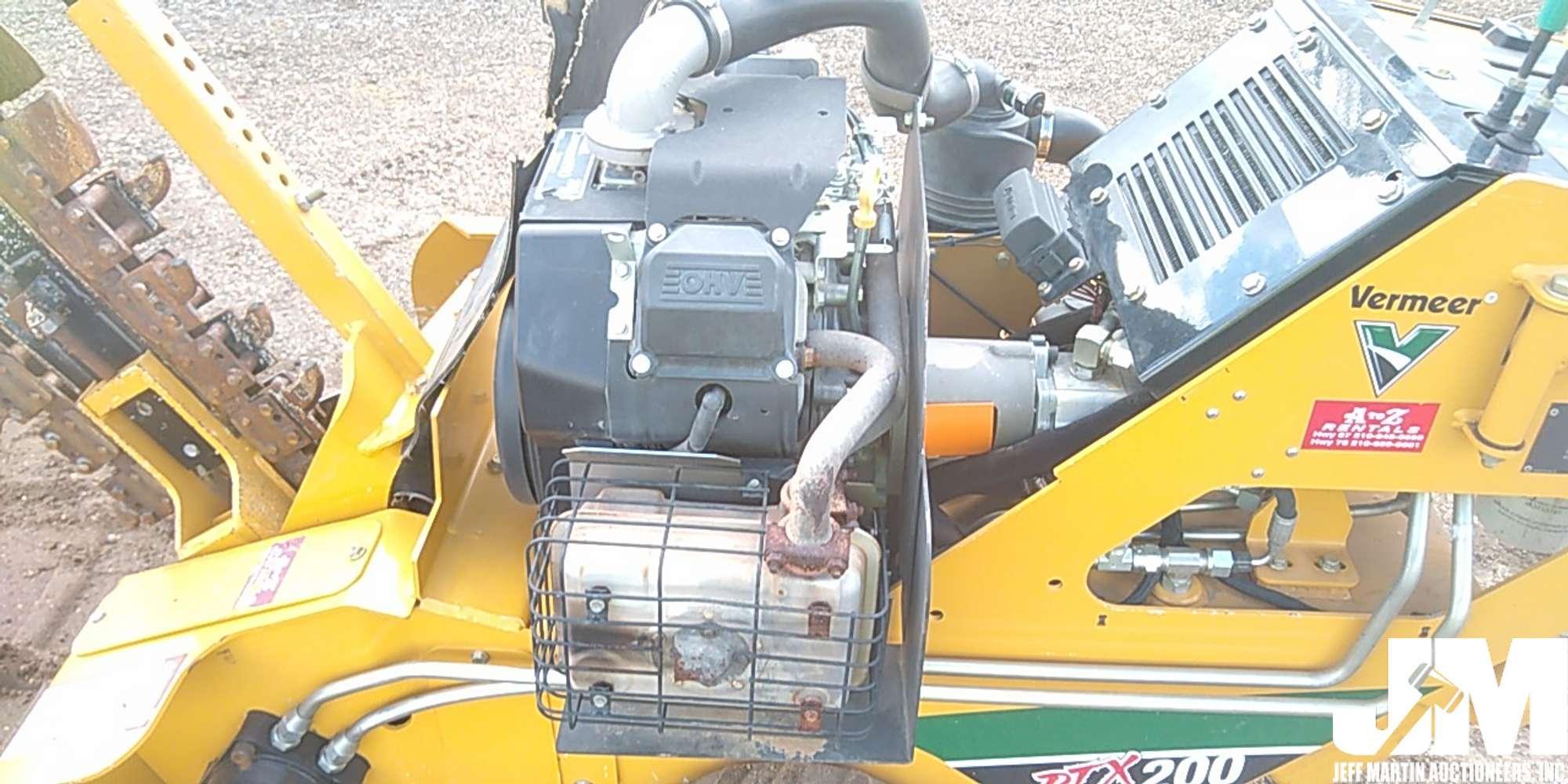 2019 VERMEER RTX200 TRENCHER SN: 1VR6071R4K1000435