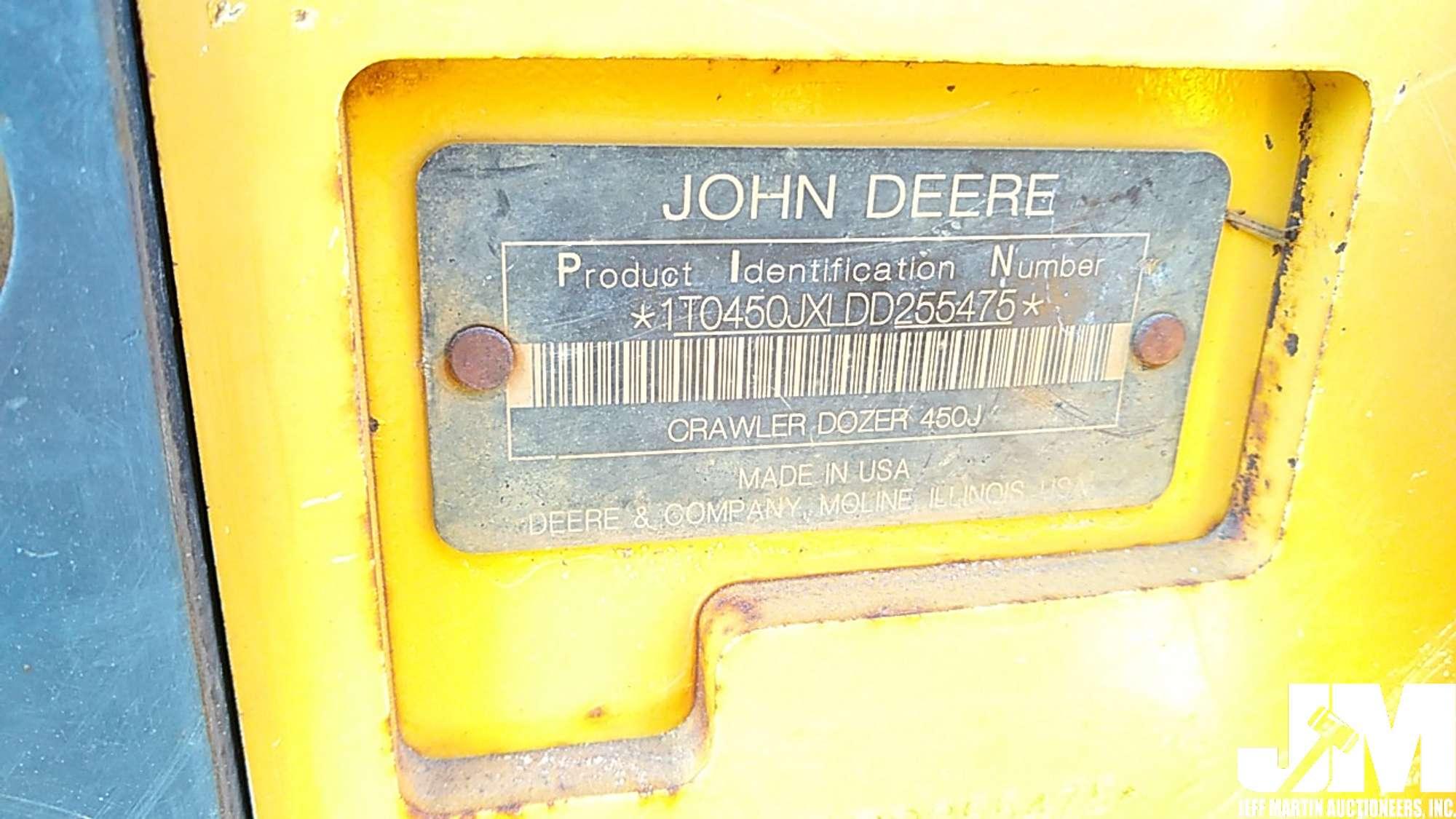 2014 DEERE 450J  SN: 1T0450JXLDD255475 CRAWLER TRACTOR