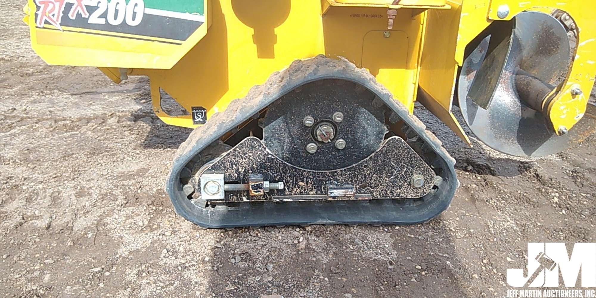 2019 VERMEER RTX200 TRENCHER SN: 1VR6071R4K1000435