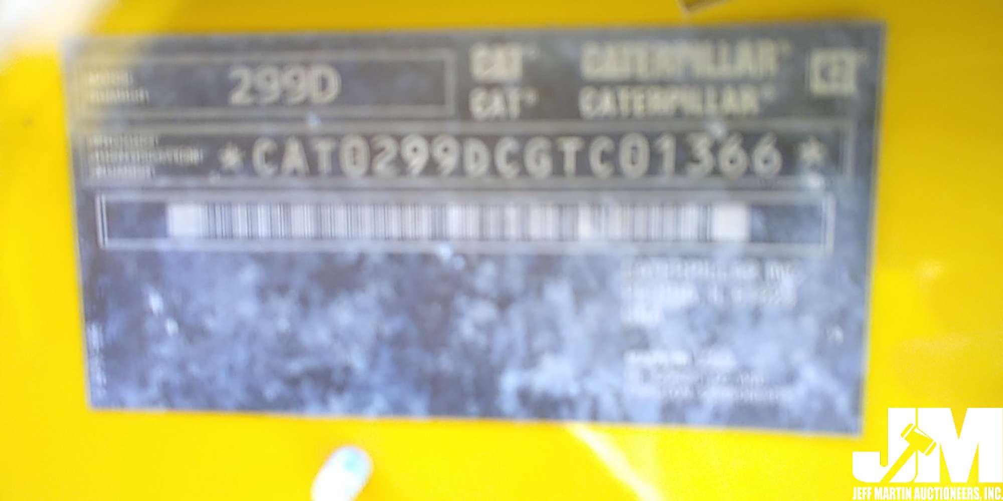 2014 CATERPILLAR 299D MULTI TERRAIN LOADER SN: CAT0299DCGTC01366