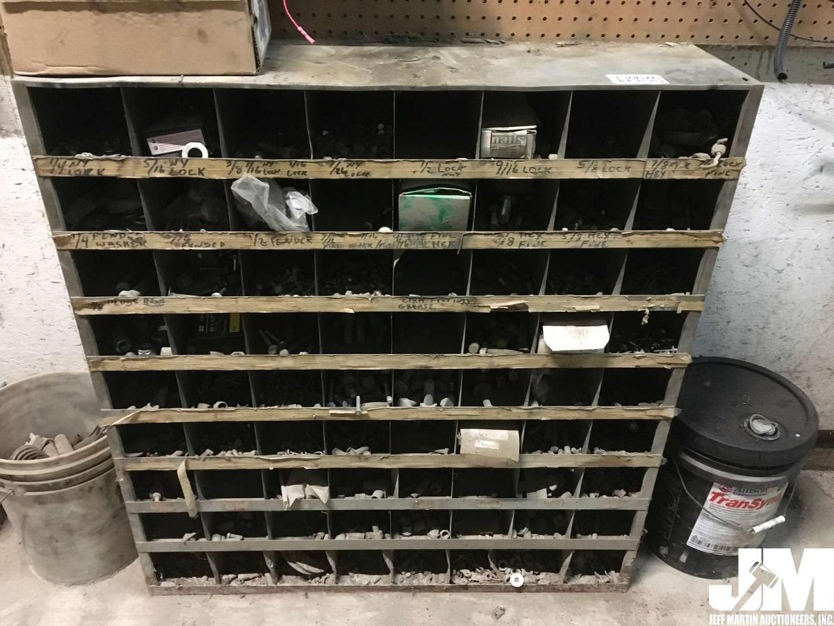 BOLT BIN WITH CONTENTS
