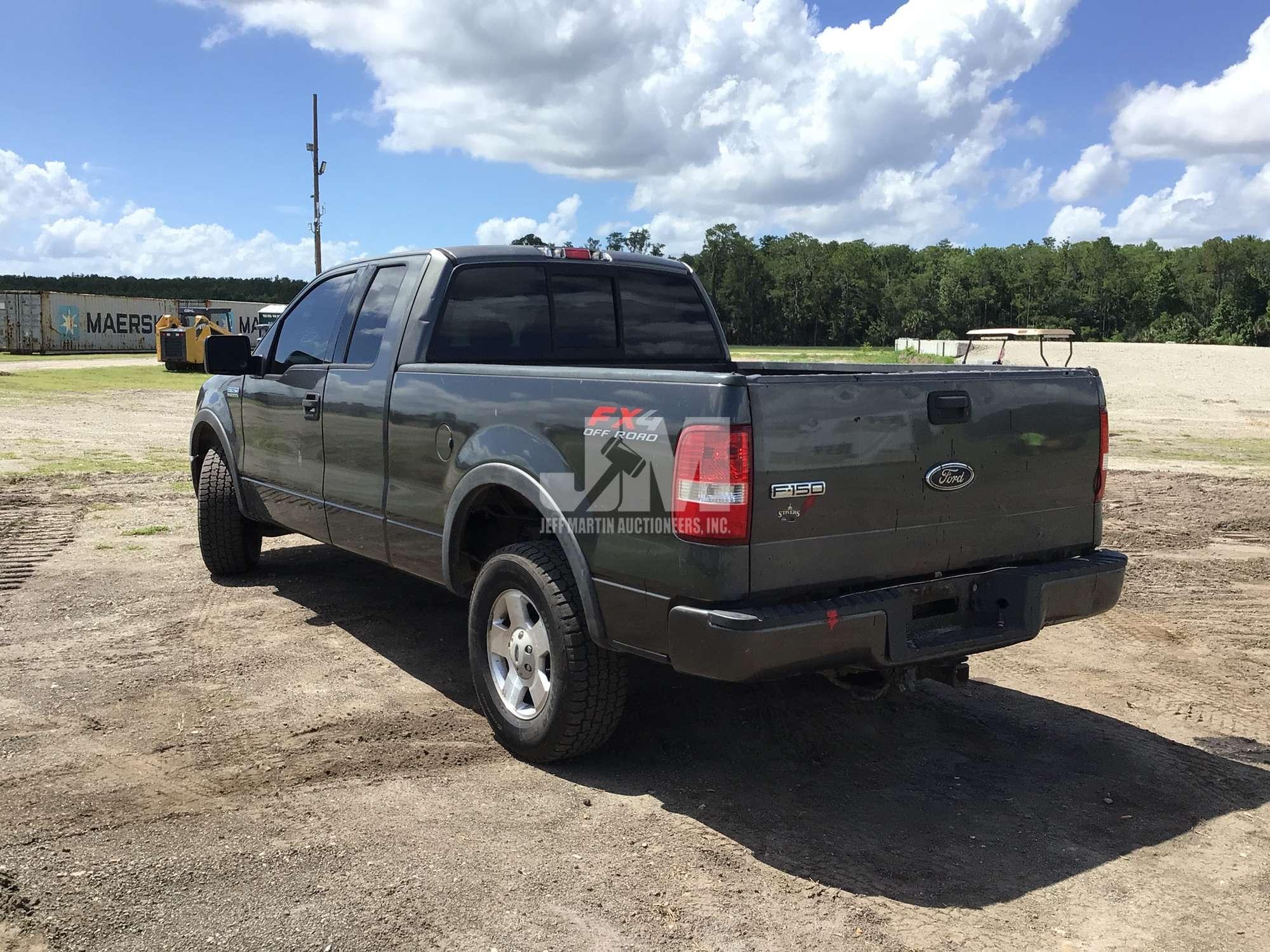 2005 FORD F-150 EXTENDED CAB 4X4 PICKUP VIN: 1FTPX14544NA54626