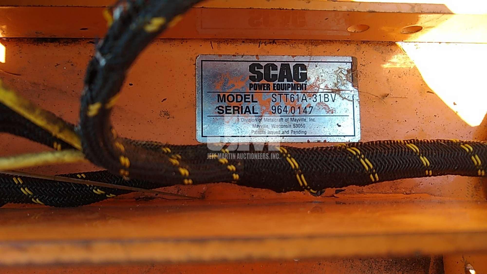 SCAG STT61A-31BV TURF TIGER ZERO TURN SN: 9640147