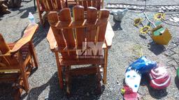 RED CEDAR GLIDER ROCKER