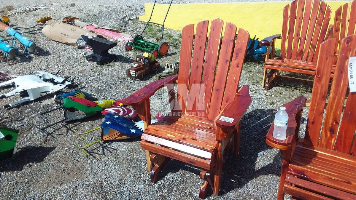 RED CEDAR GLIDER ROCKER