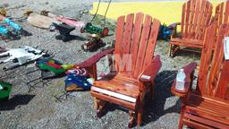 RED CEDAR GLIDER ROCKER