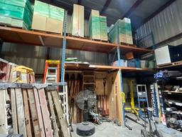 7-SECTION PALLET RACKING STORAGE SHELVES, 42" DEPTH, ***CONTENTS NOT INCLUDED***,