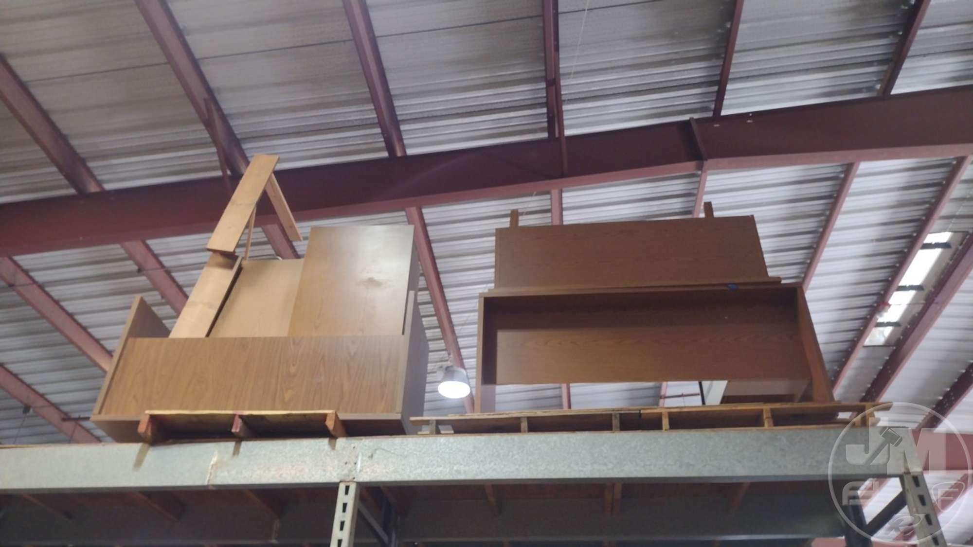 QTY OF (3) WOOD DESKS, 2-DRAWER