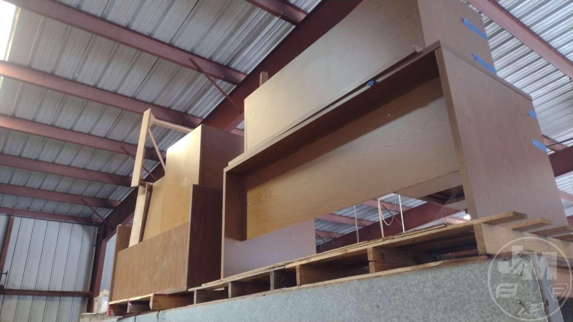 QTY OF (3) WOOD DESKS, 2-DRAWER