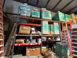 7-SECTION PALLET RACKING STORAGE SHELVES, 42" DEPTH, ***CONTENTS NOT INCLUDED***,