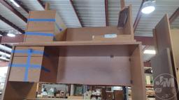 QTY OF (3) WOOD DESKS, 2-DRAWER