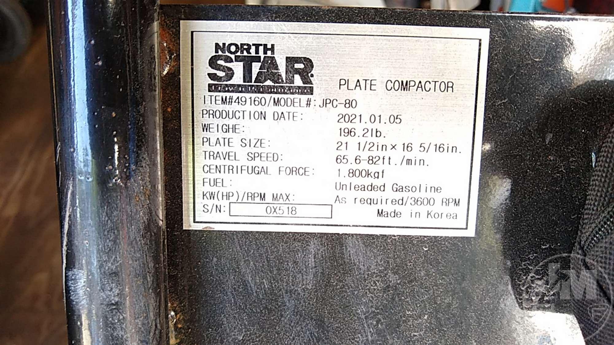 2021 NORTH STAR JCP-80 REVERSIBLE PLATE TAMP 0X518