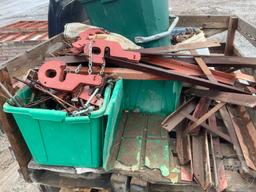 LOT OF CONCRETE FORMS WITH MISCELLANOUS HARDWARE (PINS, BRACES, ETC)