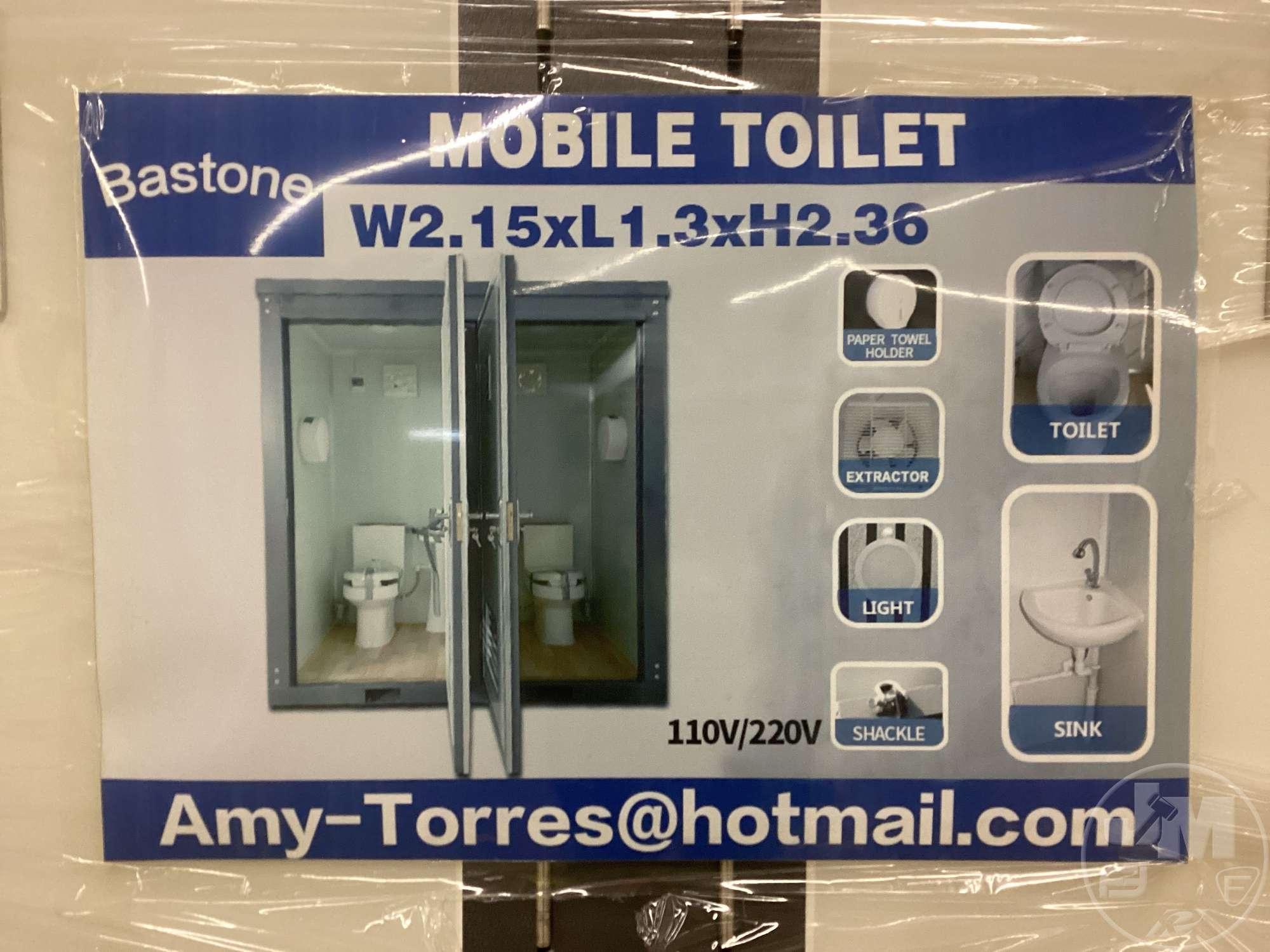 UNUSED, 2023 BASTONE PORTABLE TOILETS W/ (2) STALLS, 110V/220V