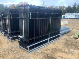 10FT WROUGHT IRON SITE FENCE, 7FT(H)X 10FT(L), 22 PCS PANELS/