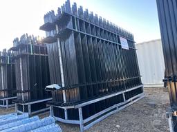 10FT WROUGHT IRON SITE FENCE, 7FT(H)X 10FT(L), 22 PCS PANELS/