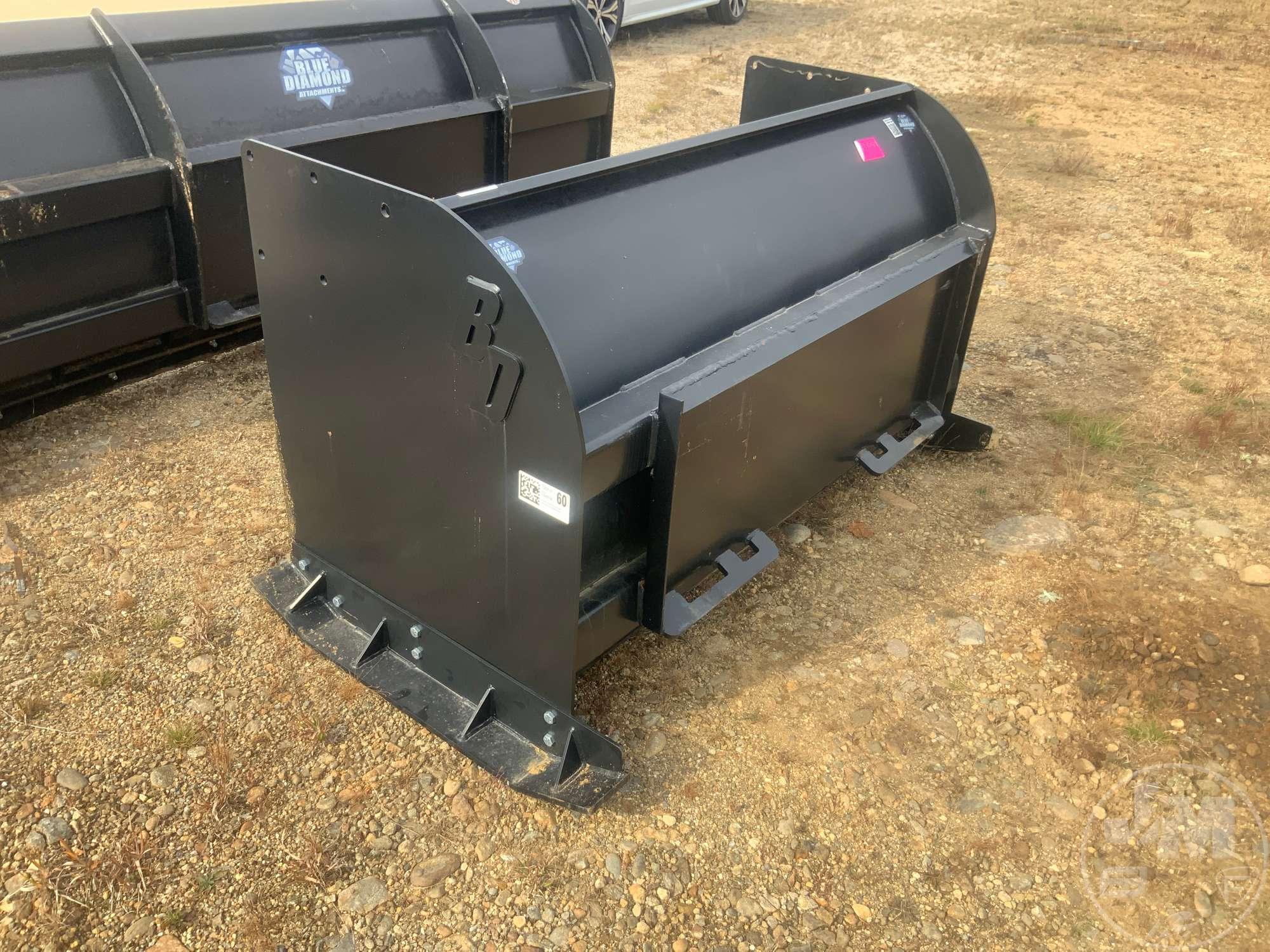 BLUE DIAMOND 60" SNOW PUSHER STANDARD DUTY WITH RUBBER EDGE,