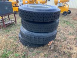 QTY OF (4) 11R22 TIRES W/ WHEELS
