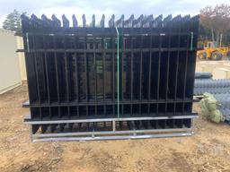 10FT WROUGHT IRON SITE FENCE, 7FT(H)X 10FT(L), 22 PCS PANELS/
