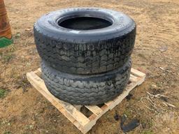 QTY OF (2) 385/65R22.5 TIRES