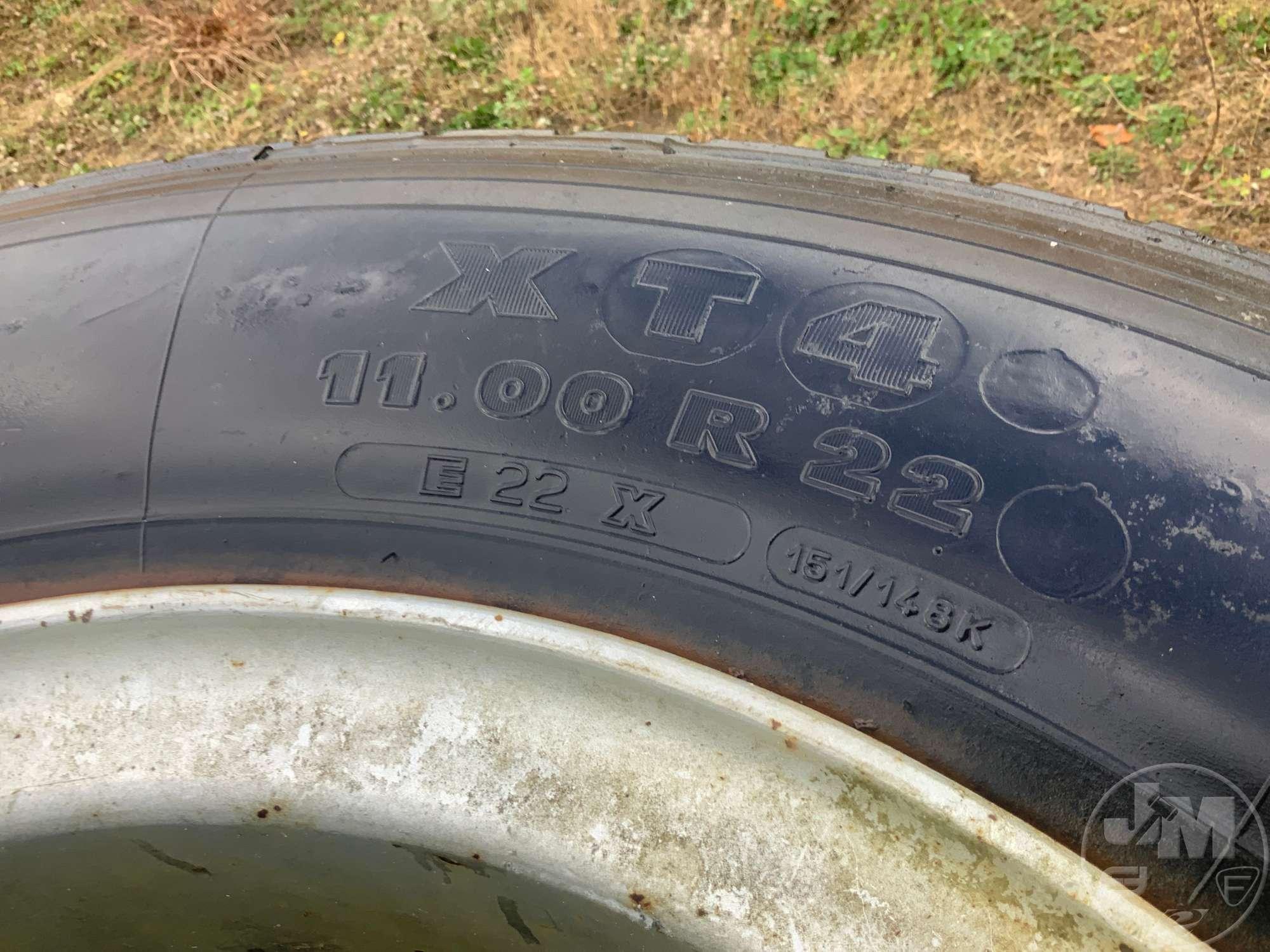 QTY OF (4) 11R22 TIRES W/ WHEELS