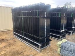 10FT WROUGHT IRON SITE FENCE, 7FT(H)X 10FT(L), 22 PCS PANELS/