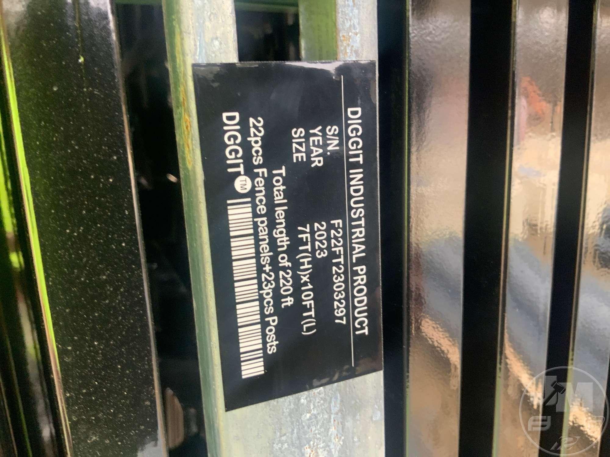 10FT WROUGHT IRON SITE FENCE, 7FT(H)X 10FT(L), 22 PCS PANELS/