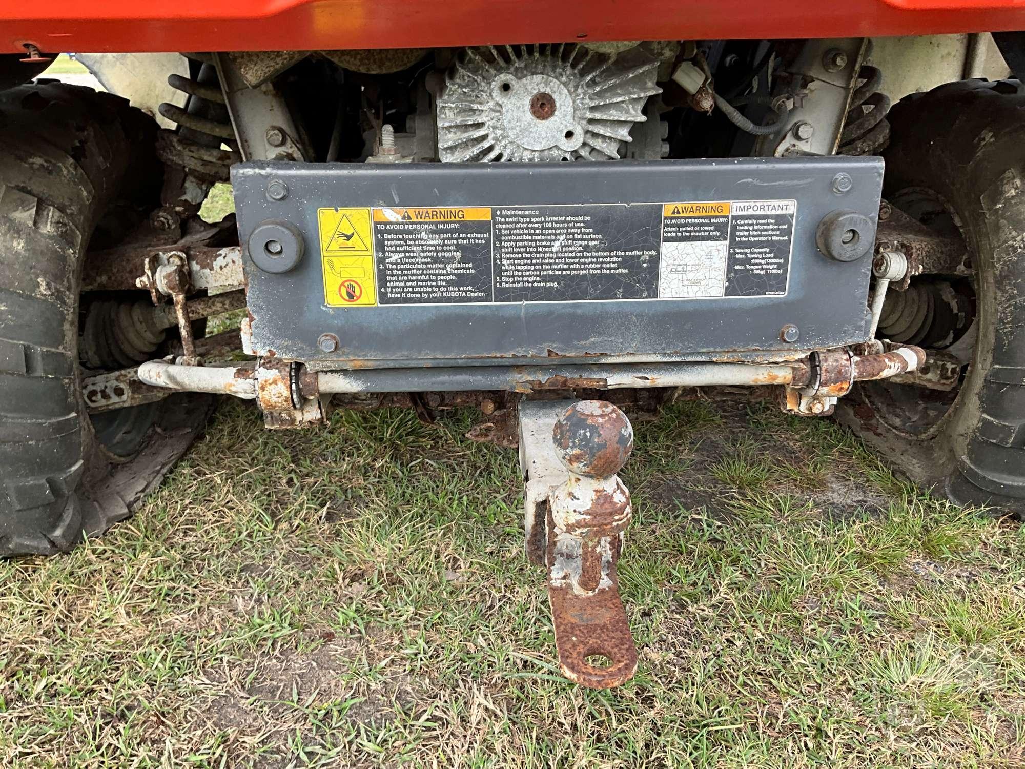KUBOTA RTV-X900 SN: A5KB2FDBAFG023071