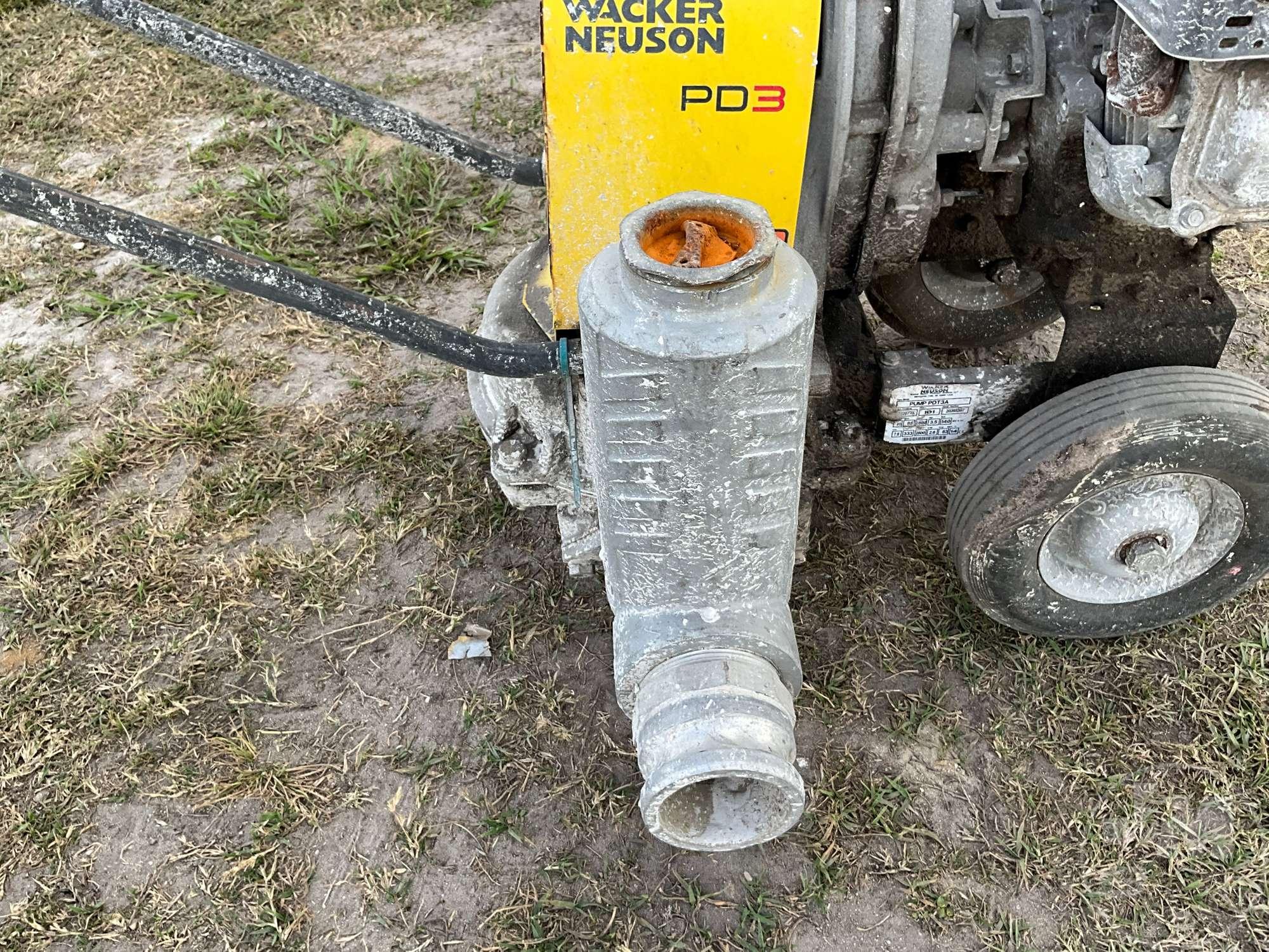 2014 WACKER NEUSON PDT3A 3”...... PUMP SN: 20265397