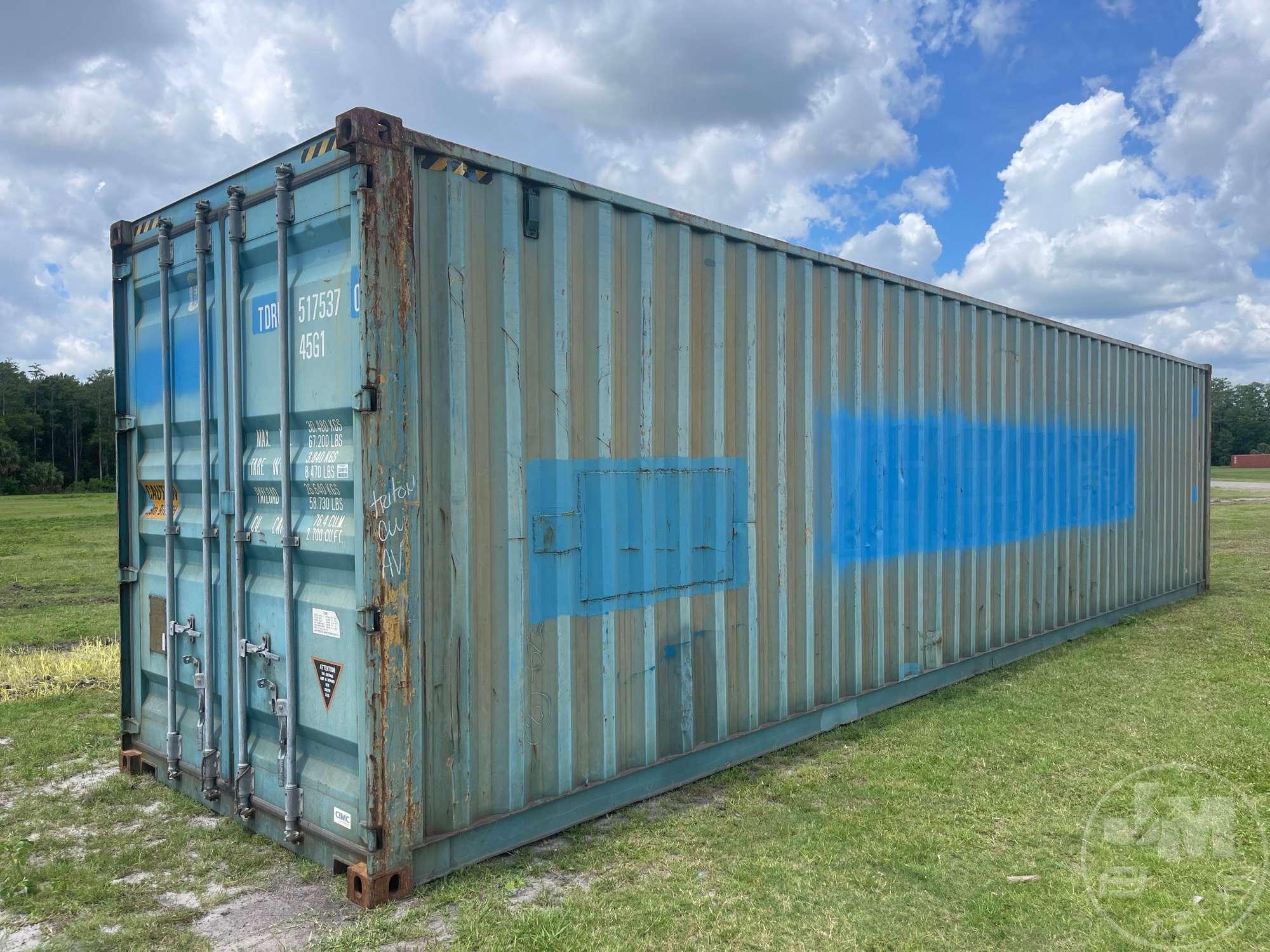2007 CIMC  40' CONTAINER SN: TDRU5175370