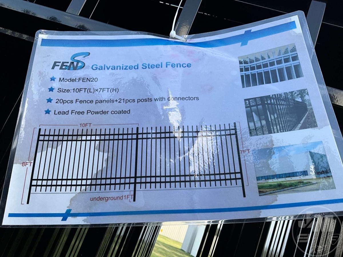 2023 FENS FEN20 10' X 7' GALVANIZED STEEL FENCE, (20)