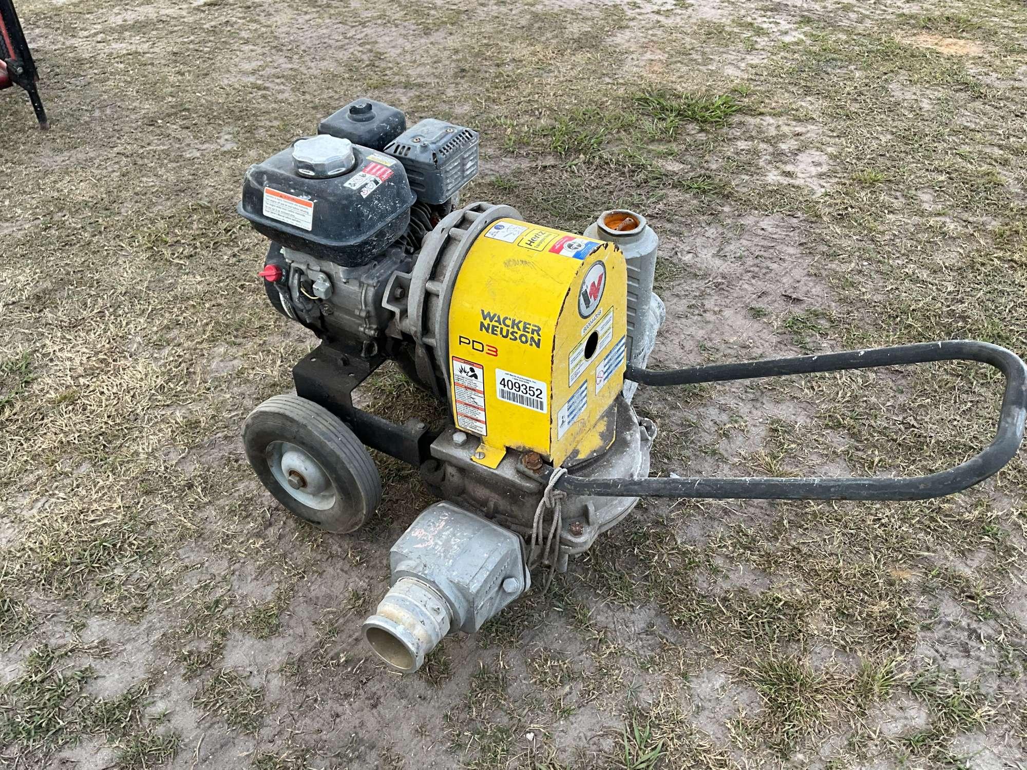2014 WACKER NEUSON PDT3A 3”...... PUMP SN: 20265397