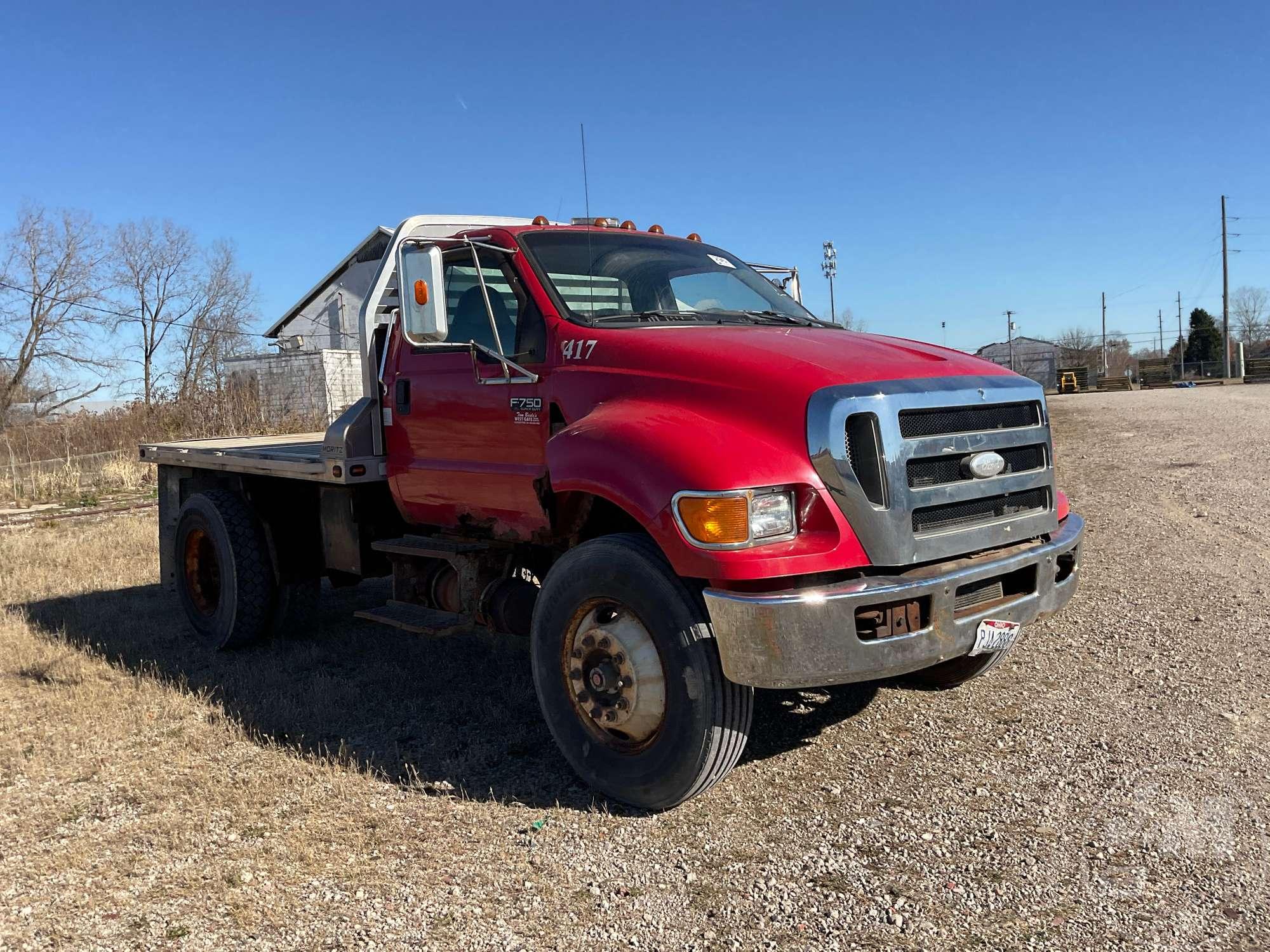 2008 FORD F-750 SINGLE AXLE REGULAR CAB VIN: 3FRWF75C38V077861