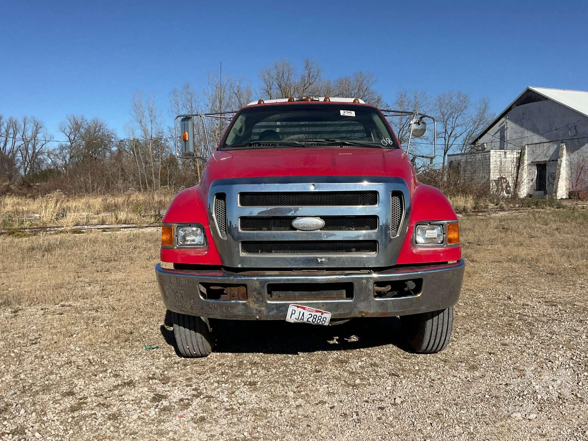 2008 FORD F-750 SINGLE AXLE REGULAR CAB VIN: 3FRWF75C38V077861