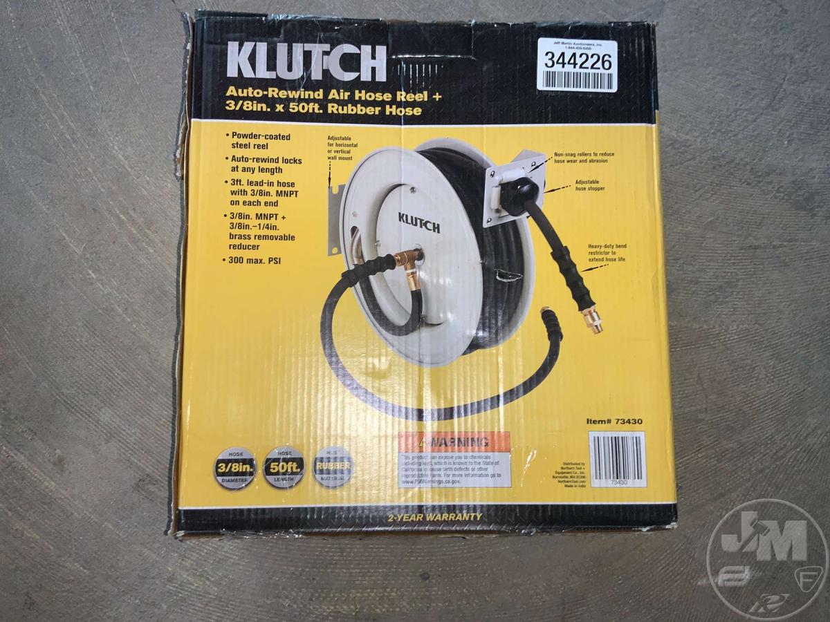 KLUTCH AUTO-REWIND AIR HOSE REEL W/ HOSE