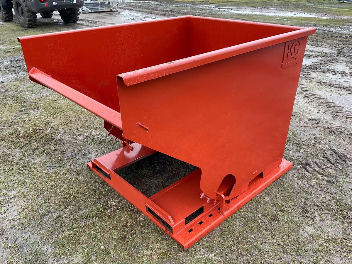 UNUSED HEAVY DUTY 2 CY CAPACITY DUMPING HOPPER