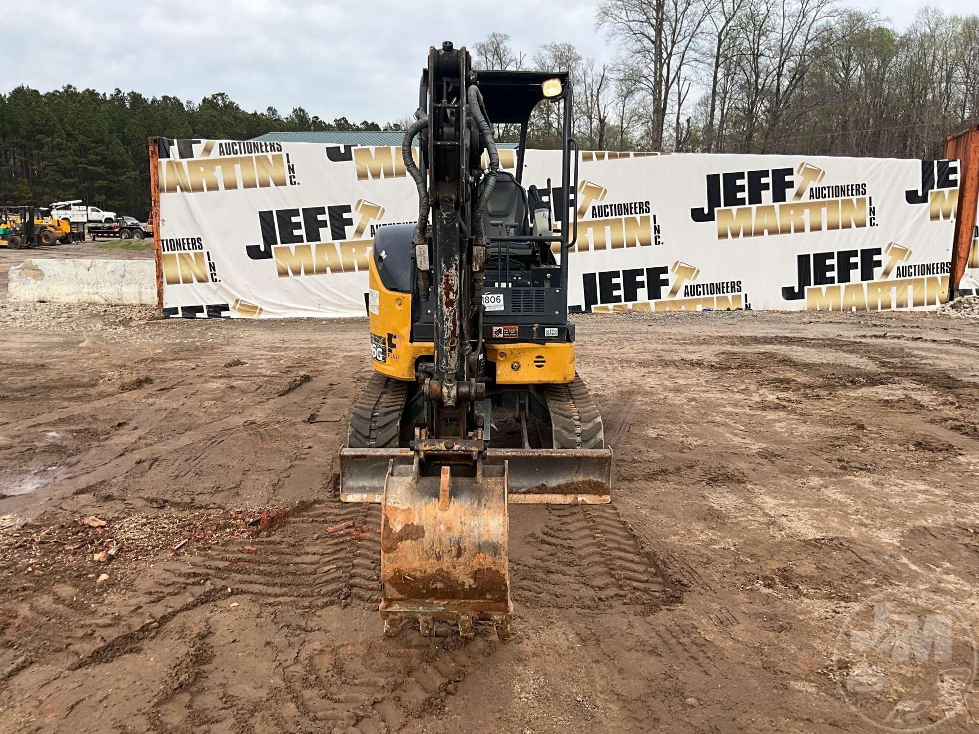 2019 DEERE 26G MINI EXCAVATOR SN: 1FF026GXEKK265239