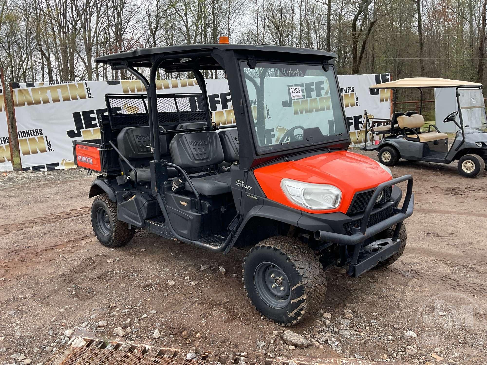 2019 KUBOTA RTV-X1140W-H SN: A5KD2GDBTKG031137