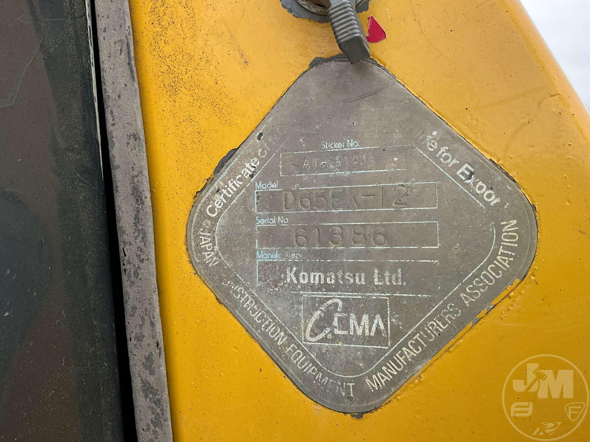 1996 KOMATSU D65EX-12 CRAWLER TRACTOR SN: 61386