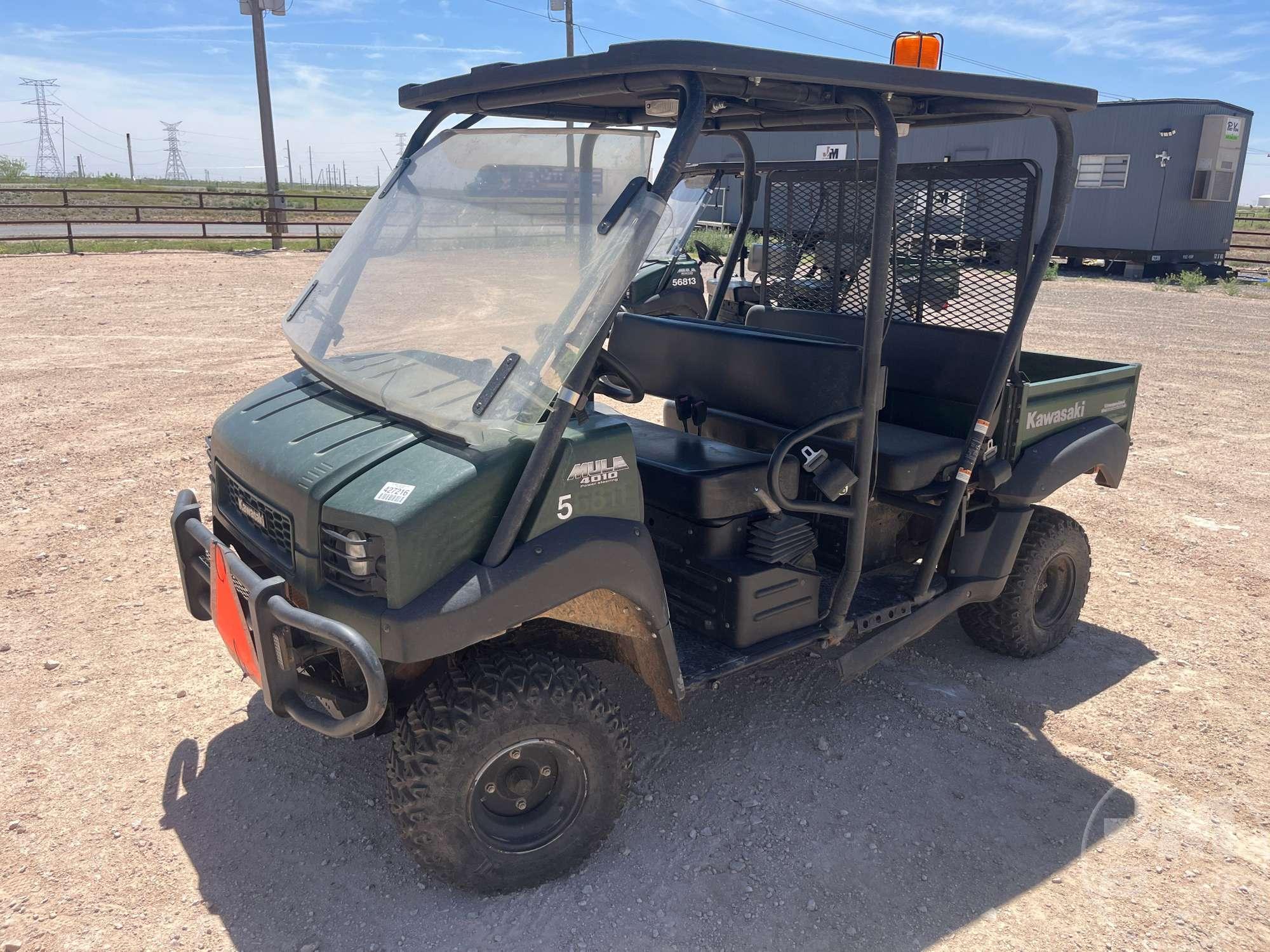 2015 KAWASAKI 4010 MULE SIDE BY SIDE SN: JK1AFCR18FB525525