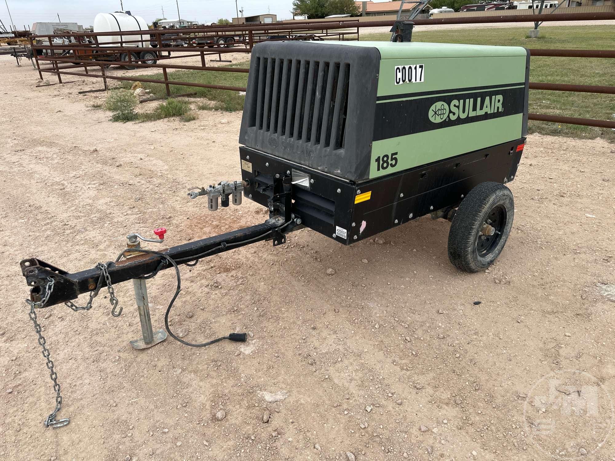 2018 SULLAIR 185DPQ PORTABLE AIR COMPRESSOR SN: 201805070017