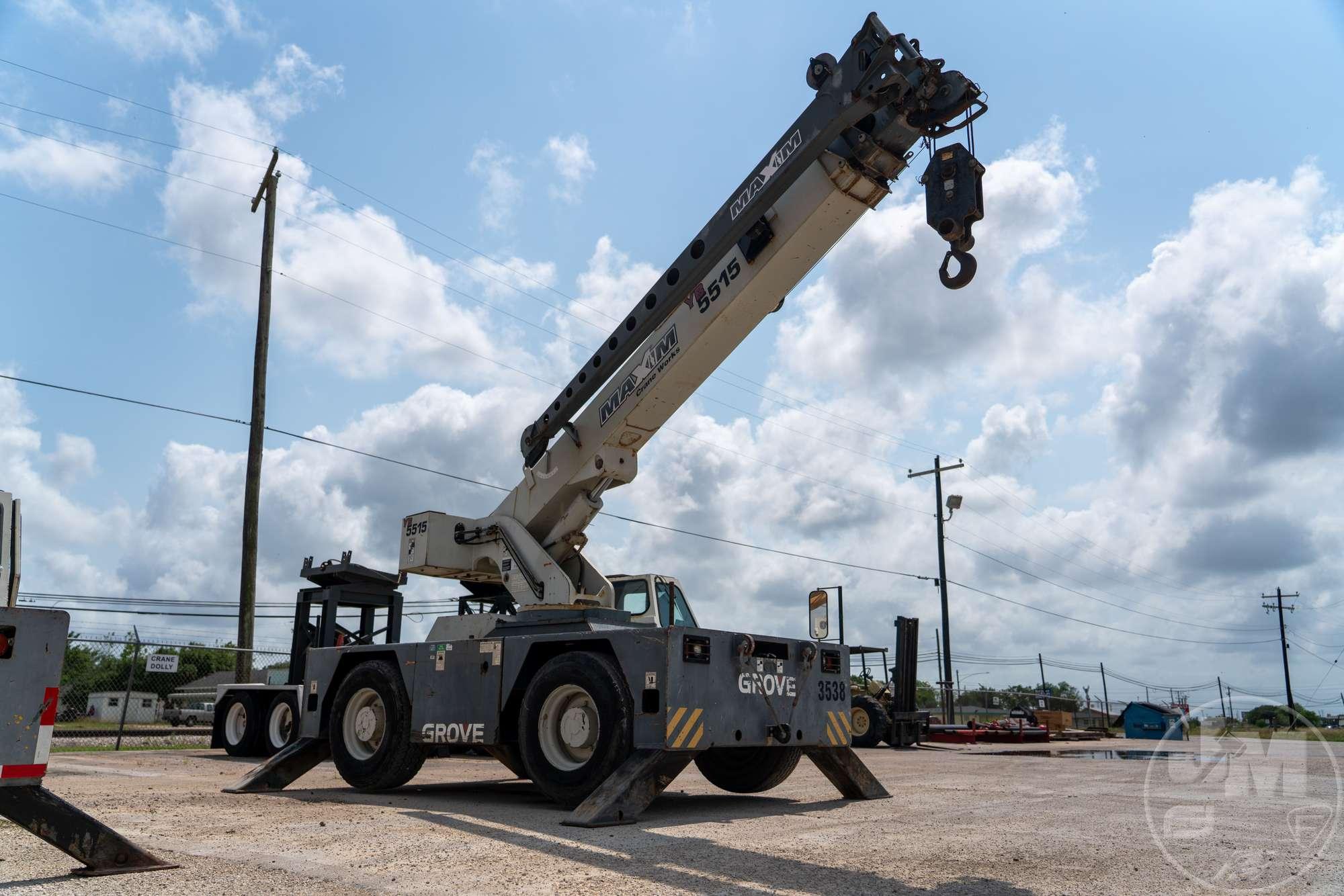 2009 GROVE YB5515 CARRY DECK CRANE SN: 321347