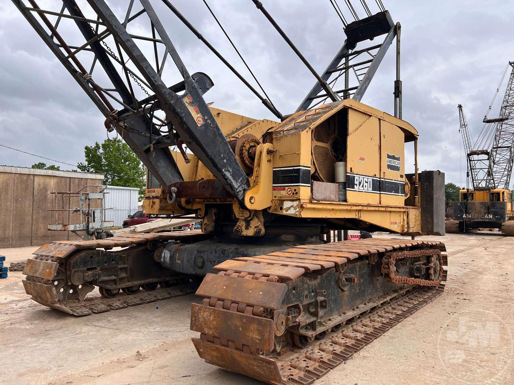 1972 AMERICAN 9260 CRAWLER CRANE SN: GS15930