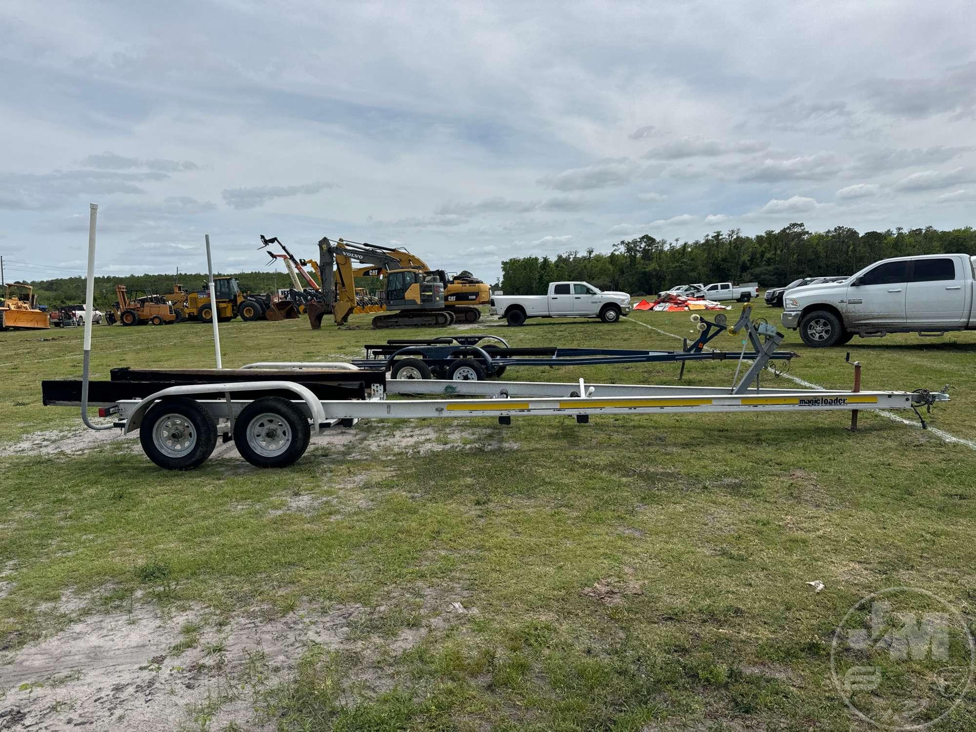 1990 MAGIC LOADER  ALUMINUM  VIN: 1M5ABVX28L1027074 T/A BOAT TRAILER