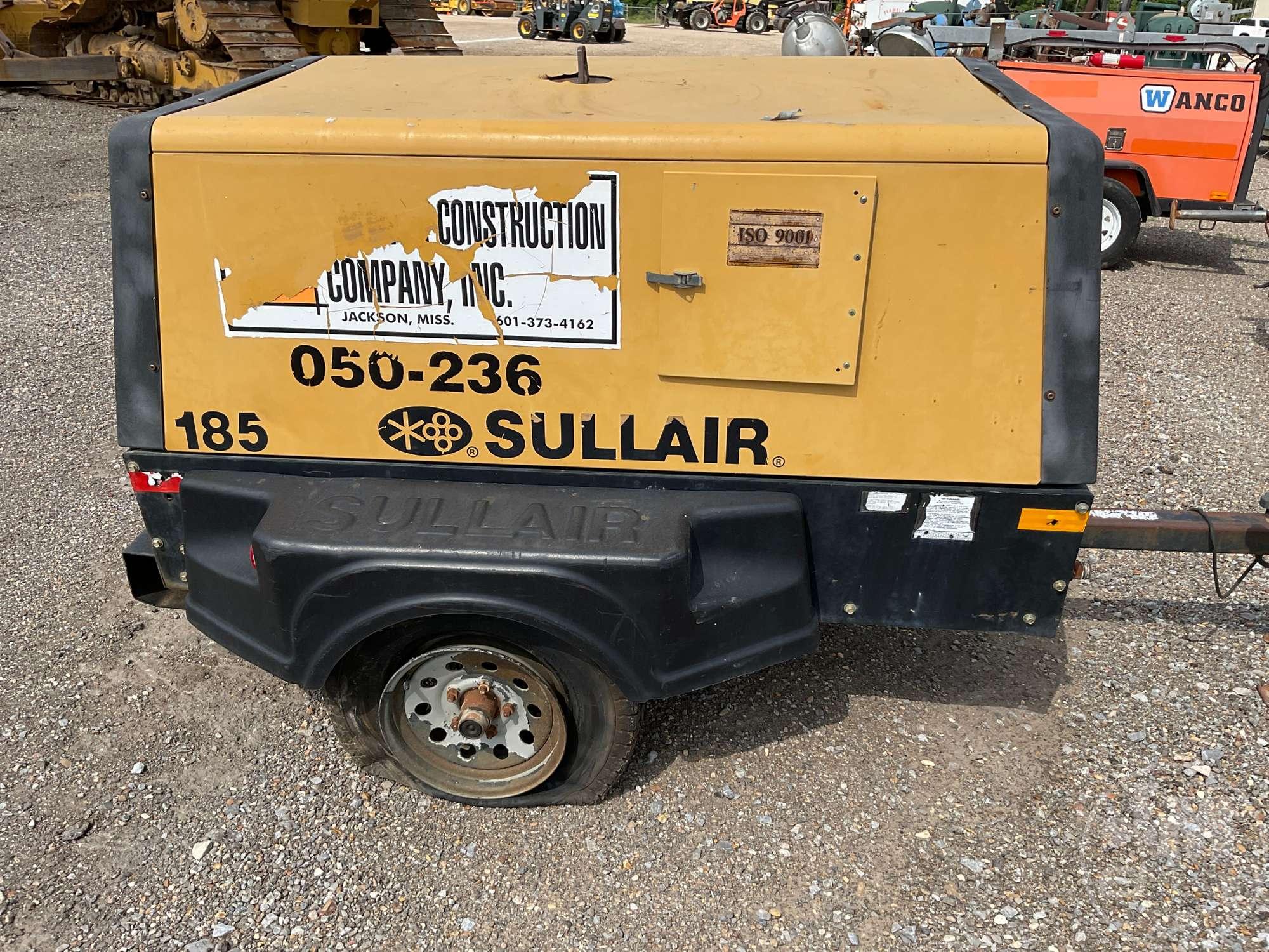 SULLAIR 185PE 185 PORTABLE AIR COMPRESSOR SN: 200608040050