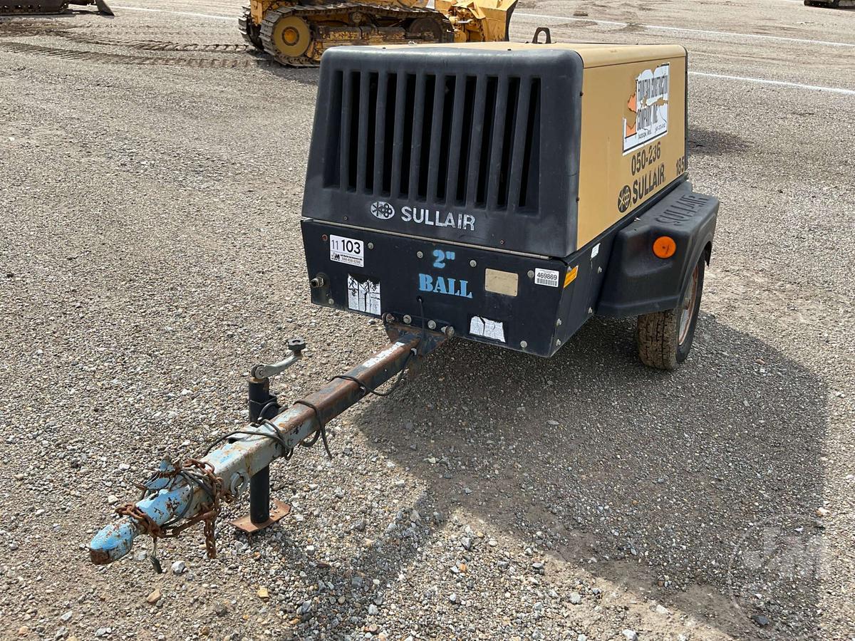 SULLAIR 185PE 185 PORTABLE AIR COMPRESSOR SN: 200608040050