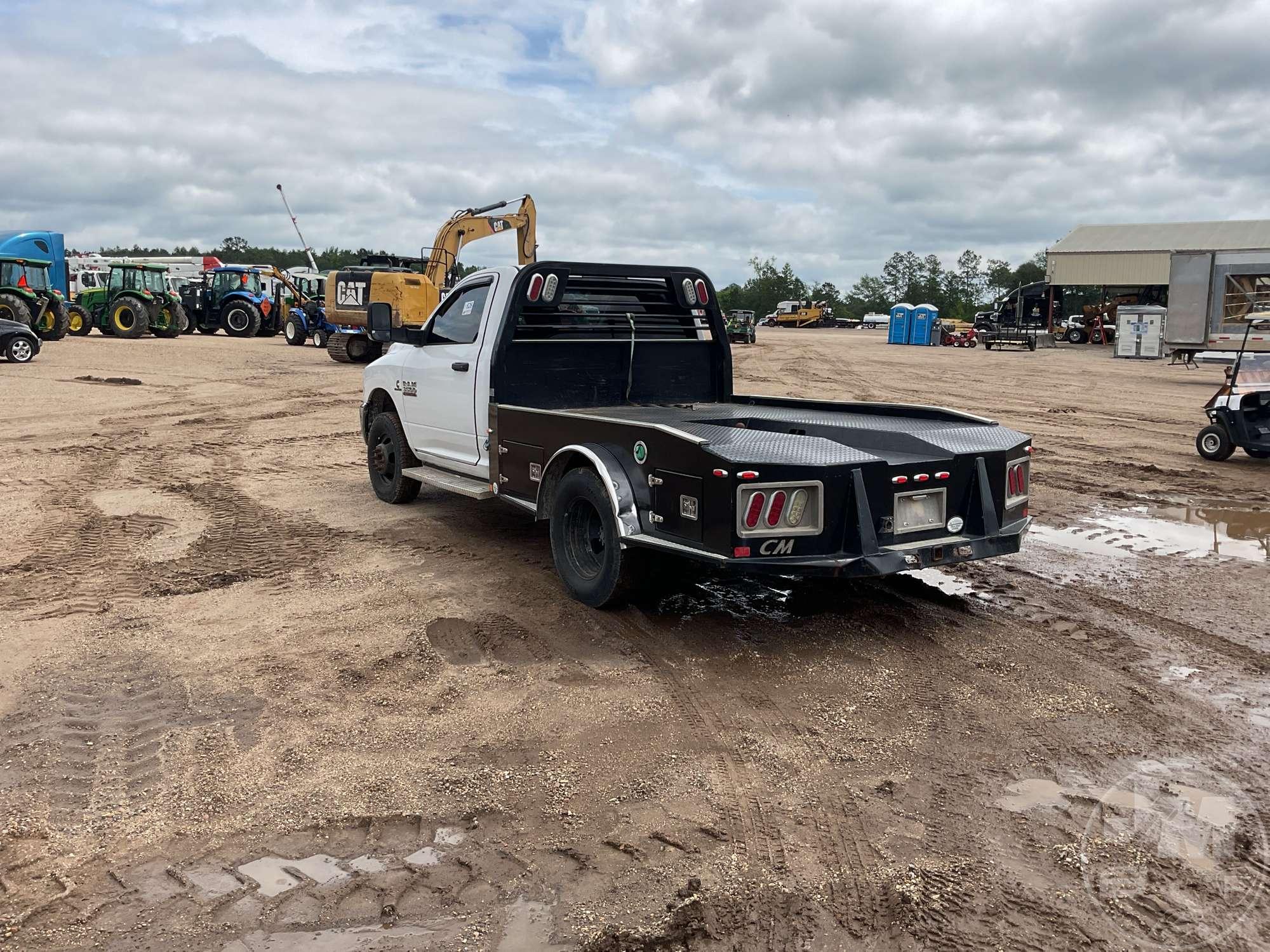 2013 RAM 3500 SINGLE AXLE REGULAR CAB 4X4 FLATBED TRUCK VIN: 3C7WRTAL7DG606135