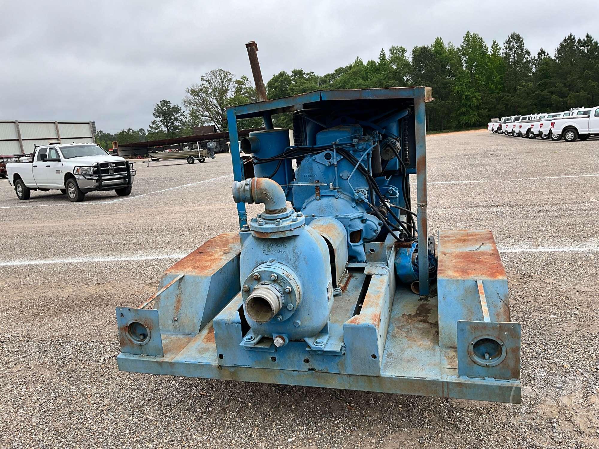 GORMAN RUPP 84B2-B WATER 4" PORTABLE PUMP SN: 848301