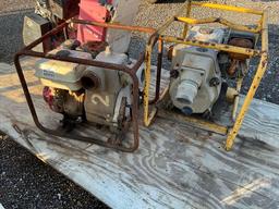 QTY OF (2) TRASH PUMPS, W/ HONDA GAS ENGINES, (1)